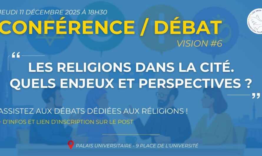 11/12/2025 – Conférence : “Les religions dans la cité. Quels enjeux et perspectives ?”